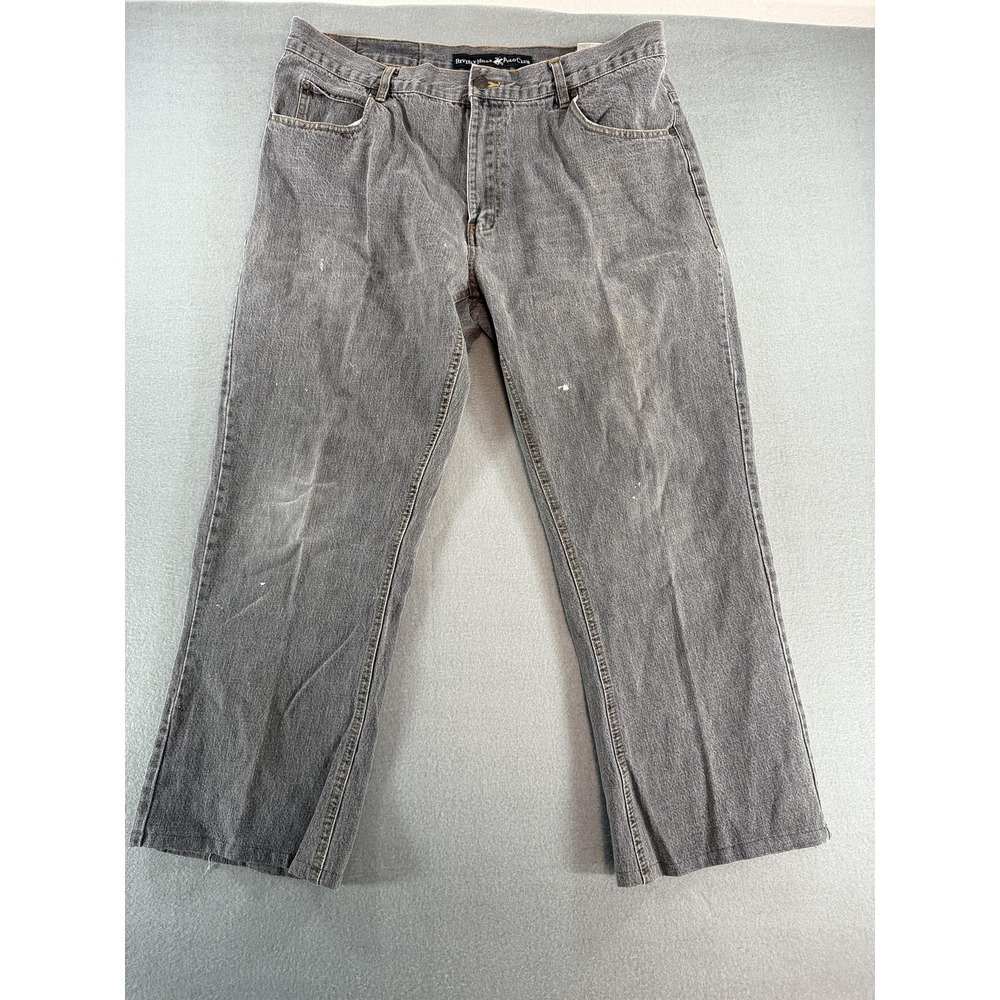 Beverly Hills Polo Club Jeans Mens 38x30 Charcoal Gray Relaxedโ Straight Denim